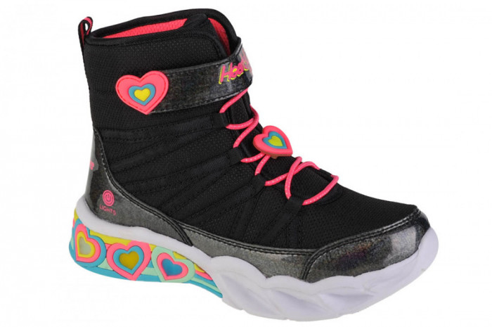 Cizme de iarna Skechers Sweetheart Lights 302661L-BKHP negru