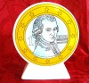 PUSCULITA PORTELAN DECOR MONEDA 1 EUR ANUL 2002