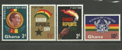 Ghana 1960 - Aniversarea republicii, serie neuzata foto