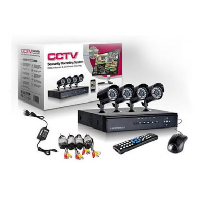 Kit camere supraveghere exterior, sistem CCTV cu 4 camere video - 6145H-P4 foto