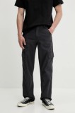 Levi&#039;s pantaloni de bumbac 568 LOOSE STRT CARGO culoarea gri, drept, 000LP