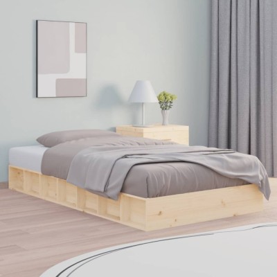 vidaXL Cadru de pat mic dublu 4FT, 120x190 cm, lemn masiv foto