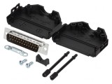 D-Sub 25-Pin Mufă Tată Lipire pe Cablu Kit Complet, MH CONNECTORS
