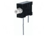 LED roșu 3mm &icirc;n carcasă convexă -25&divide;85&deg;C IP40