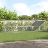 vidaXL Cușcă pentru pui 4 pcs Argintiu 800 x 200 x 200 cm Oțel și PE 3368324