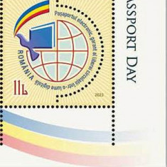 ROMANIA 2023 ZIUA PASAPORTULUI ROMANESC Serie 1 timbru LP.2408 MNH**