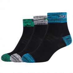 șosete Skechers 3PPK Boys Mesh Ventilation Quarter Socks SK42025-5999 multicolor foto