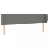 Cumpara ieftin Tablie de pat cu aripioare gri inchis 203x23x78/88 cm textil