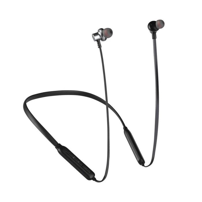 Casti cu microfon BT SKU-7710 negre sport in ureche
