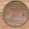 Norvegia - moneda mare de colectie - 5 ore 1955 bronz - frumos patinata
