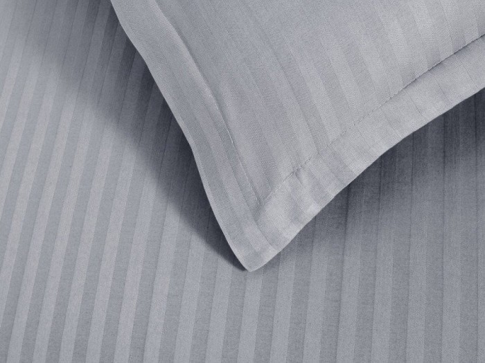 Fata de perna 50x70cm,damasc satinat,100% bumbac,gri-H016