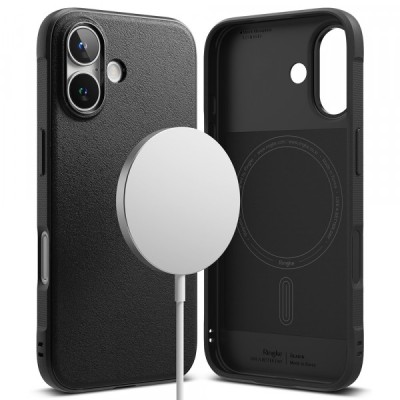 Husa MagSafe pentru Apple iPhone 16, Ringke, Onyx, Neagra foto