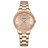 Ceas de dama Curren Roze , Elegant, cu mecanism quartz si bratara metalica de lux