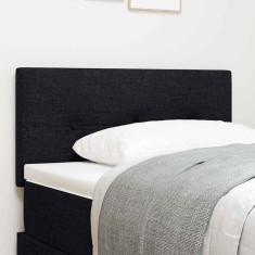 vidaXL Tăblie cu LED cu lumini cu bandă LED Negru 100 cm țesătură