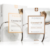FOREO Farm to Face Sheet Mask Coconut Oil mască textilă nutritivă 3x20 ml
