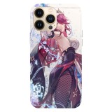 Husa compatibila cu Apple iPhone 15 Pro Max model Rosaria Genshin impact, Silicon, TPU, Viceversa