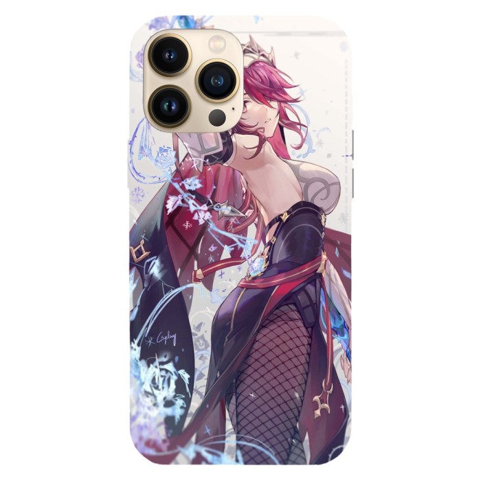 Husa compatibila cu Apple iPhone 15 Pro Max model Rosaria Genshin impact, Silicon, TPU, Viceversa