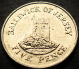 Moneda exotica 5 PENCE - JERSEY, anul 2002 * cod 5322