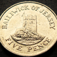 Moneda exotica 5 PENCE - JERSEY, anul 2002 * cod 5322