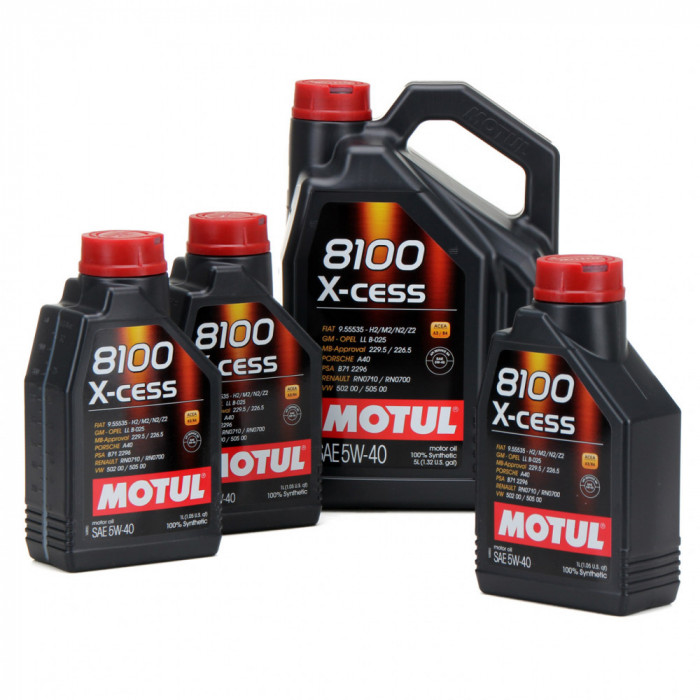 Set Ulei Motor Motul 8100 X-Cess 5W-40 5L 102870 + 3 Buc Ulei Motor Motul 8100 X-Cess 5W-40 1L 102784