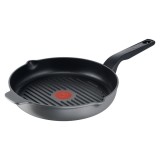 Tigaie grill Tefal XL Force C6854055, aluminiu, invelis antiaderent, negru, 26 cm