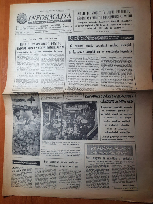 informatia bucurestiului 8 februarie 1983-inter. mircea diaconu,anisoara cusmir