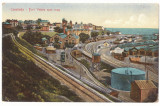 185 - CONSTANTA, Harbor, railways, Romania - old postcard - unused