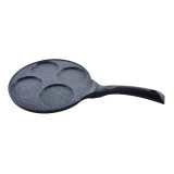 Tigaie pentru 4 Pancakes Bohmann, 26 cm, interior granit, Negru, General