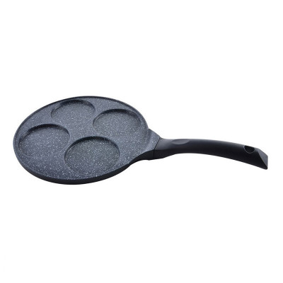 Tigaie pentru 4 Pancakes Bohmann, 26 cm, interior granit, Negru foto