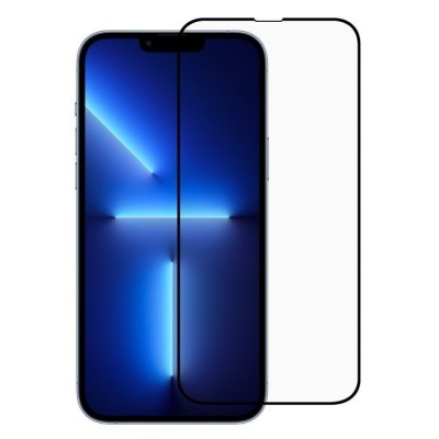 Folie sticla flippy&amp;Acirc;&amp;reg; compatibila cu apple iphone 14 / 13 / 13 pro 111d negru foto