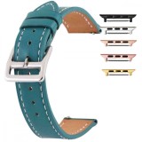 Curea piele, compatibila cu Apple Watch 9|8|7|6|5|4|3|2|1 Series, 49mm|45mm|44mm|42mm, Turcoaz