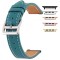 Curea piele, compatibila cu Apple Watch 9|8|7|6|5|4|3|2|1 Series, 49mm|45mm|44mm|42mm, Turcoaz
