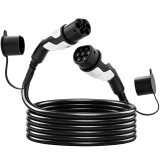 HOMCOM Cablu &Icirc;ncărcare EV Tip 2, 22 KW, 32 A, Mod 3, Trifazat, 5m, Negru | Aosom Romania