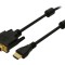 Cablu HDMI-DVI 2m Negru