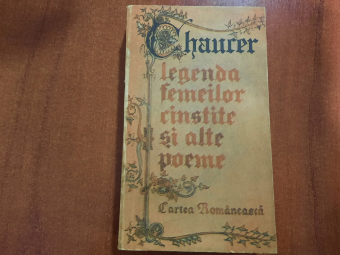 Legenda femeilor cinstite si alte poeme de Geoffrey Chaucer