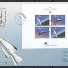 Azore 1991- FDC SPECIAL AUR - EUROPA SPATIALA - Tiraj 60 ex. numerotate