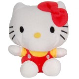 Jucarie din plus Hello Kitty cu salopeta rosie, 17 cm, Play By Play