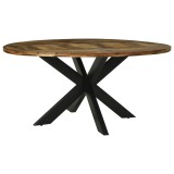 VidaXL Masă de dining rotundă &Oslash;160x76 cm din lemn solid de acacia