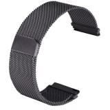 Curea metalica compatibila Fossil Gen 5 Smartwatch, telescoape Quick Release, Milanese Loop, Negru