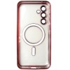 Husa tip capac spate, TPU transparent cu rosu, magnet, pentru Samsung Galaxy A35 5G