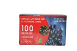 Instalatie de Craciun, sirag luminos cu 8 jocuri de lumini, 100 de beculete albastre, 5 m, Regency