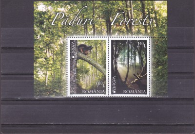 ROMANIA 2011-MNH-LP 1899 ,EUROPA CEPT-PADURI,SERIE IN PERECHE. foto
