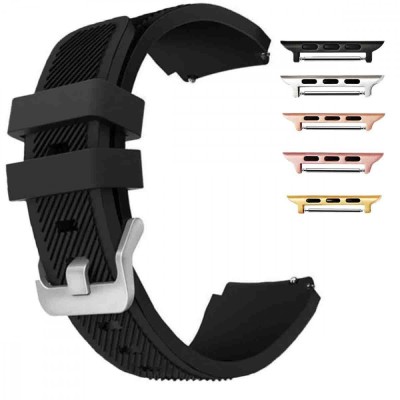 Curea silicon, compatibila Apple Watch 9|8|7|6|5|4|3|2|1 Series, 49mm|45mm|44mm|42mm, Negru foto