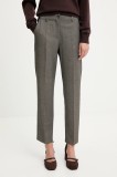 Answear.LAB pantaloni culoarea verde, drept, high waist
