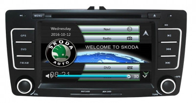 Navigatie Gps Skoda Octavia 2 ( 2009-2013 ) , Windows 6.0 , Dvd Player , Usb , Bluetooth , Card 8GB Europa full foto