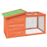 Cusca pentru iepuri maro 100,5x54x55 cm lemn masiv de pin GartenMobel Dekor, vidaXL