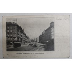 BUDAPESTA - ELISABETH - RING , CARTE POSTALA ILUSTRATA , MONOCROMA , CIRCULATA , CLASICA