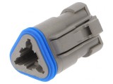 Conector cablu-cablu mamă 3 pini gri IP68
