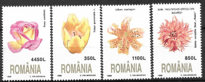 B0026 - Romania 1998 - Flori 4v. neuzat,perfecta stare foto