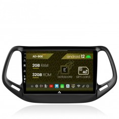 Navigatie Jeep Compass (2016+), Android 12, E-Octacore 2GB RAM + 32GB ROM, 10.1 Inch - AD-BGE10002+AD-BGRKIT287